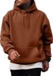 Mens Casual Cotton Hooded Collar Drawstring Hoodies Pullover Sweatshirts Casual Long Sleeve Shirts
