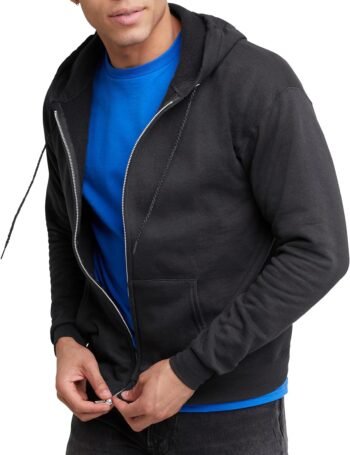 Full-zip Hoodie for Men, Hooded Sweatshirt