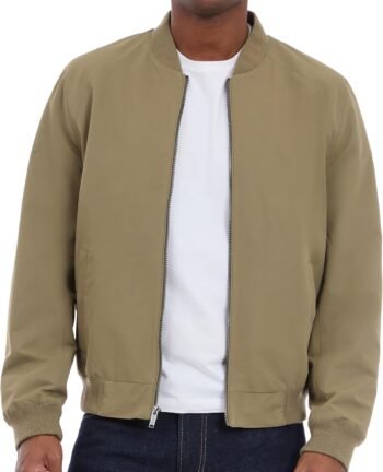 Men's Lightweight Bomber Jacket, Wind and Water Resistant